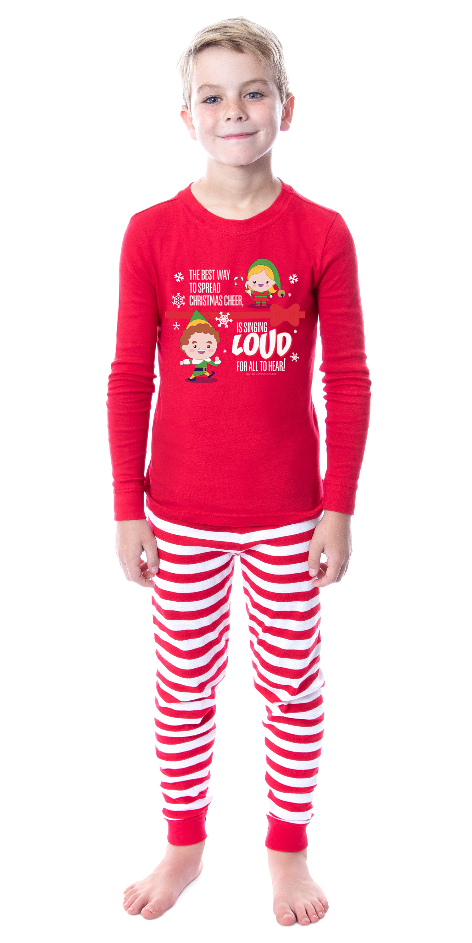 Elf The Movie Film Christmas Singing Tight Fit Family Pajama Set - Picture 7 of 11