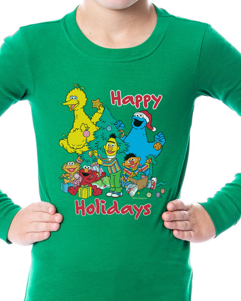 Sesame Street Child Boys' Christmas Happy Holidays Sleep Pajama Set - Picture 7 of 30